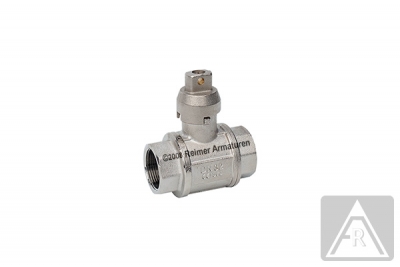 2-way ball valve - brass  Rp 3/4", PN 100, female/female, lockable