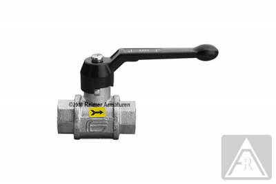 2-way ball valve - brass  Rp 2", PN 12, female/female, with air vent hole