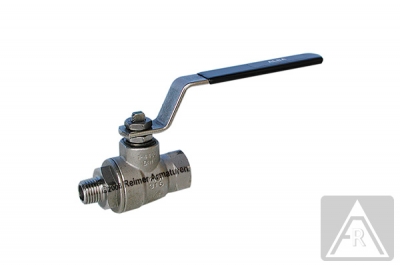 2-way ball valve - stainless steel, Rp/R 3/8", PN 100, female/male - with DVGW approval for gases (MOP5) 2-way ball valve - stainless steel, Rp/R 3/8", PN 100, female/male - with DVGW approval for gases (MOP5)