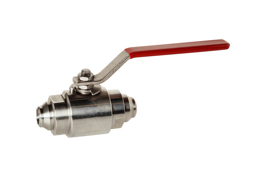 2-way ball valve - stainless steel, DN 80, PN 63, butt weld - Fire safe