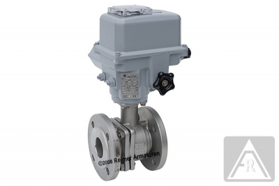 2-way Flange ball valve - stainless steel, DN 80, PN 16 -  electrically operated (230 V)