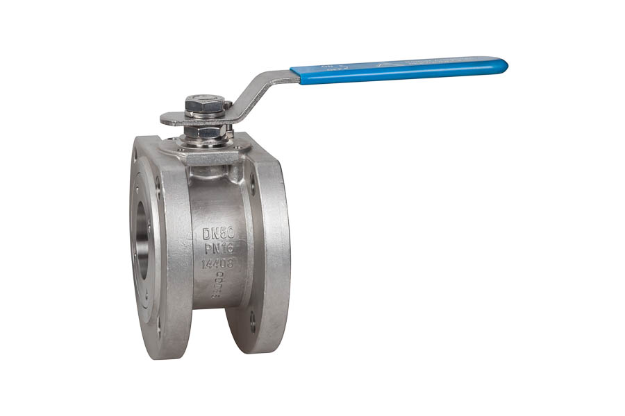 2-way wafer-type ball valve - stainless steel, DN 100, PN 16