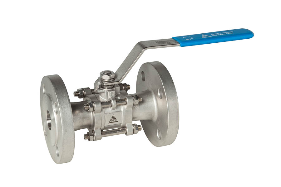 2-way Flange ball valve - stainless steel, DN 15, PN 40 