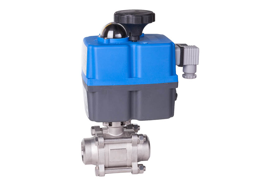 2-way ball valve - stainless steel, DN 8, PN 40, butt weld - electrically operated (230 V)