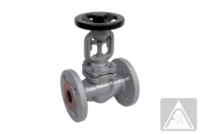 Stop valve - cast steel, DN 65, PN 40, with bellow seal - straightway form 