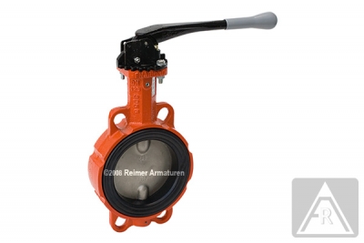 Butterfly valve - wafer type, DN 125, PN 16, GGG-40/1.4581/EPDM - with DVGW approval for drinking water