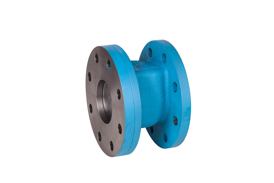 Swing type check valve, flange type - body: GG-25 / seat: NBR, DN 25, PN 16, full bore - short type       