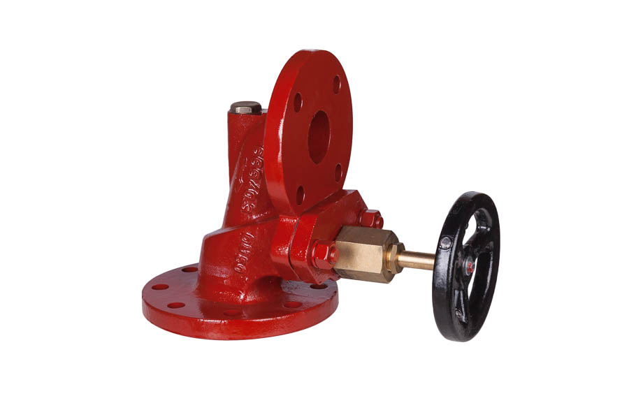 Storm valve, HNA Sr 6 form A - body: GGG-40.3 / seat: Rg5+NBR, DN 65, PN 4, angle form - without closing device        
