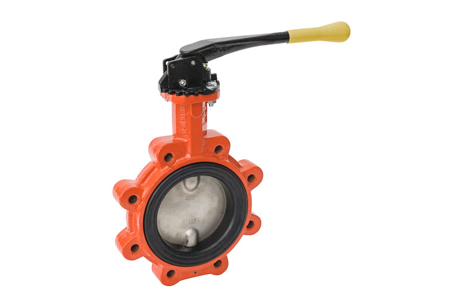 Butterfly valve - lug type, DN 32, PN 10, GGG-40/1.4408/NBR- with DVGW approval for gases