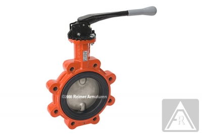 Butterfly valve - lug type, DN 80, PN 16, GGG-40/1.4408/Viton