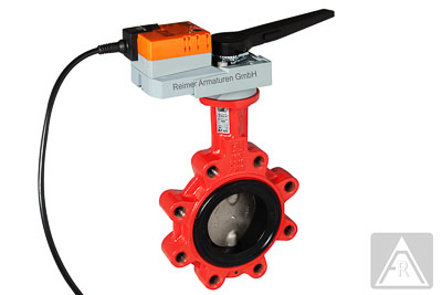 Butterfly valve - lug type, DN 40, PN 16, GGG-40/1.4408/EPDM- electrically operated (24 V)