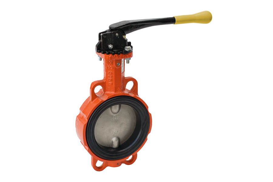 Butterfly valve - wafer type, DN 80, PN 10, GGG-40/1.4408/NBR- with DVGW approval for gases