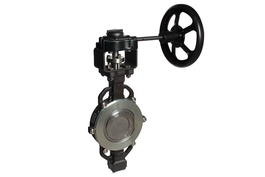 High performance butterfly valve - wafer type, body: steel / disc: 1.4404 / seat: RTFE+Inconel, DN 50, PN 40 - Fire safe