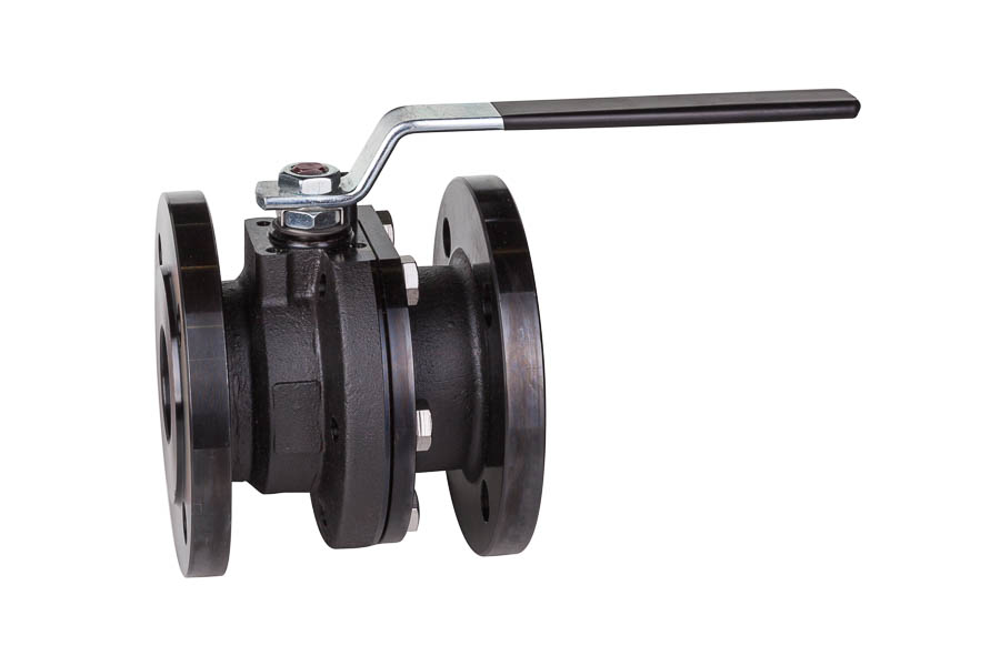 2-way Flange ball valve - steel, DN 15, PN 40 - DVGW/TA Luft/Fire safe