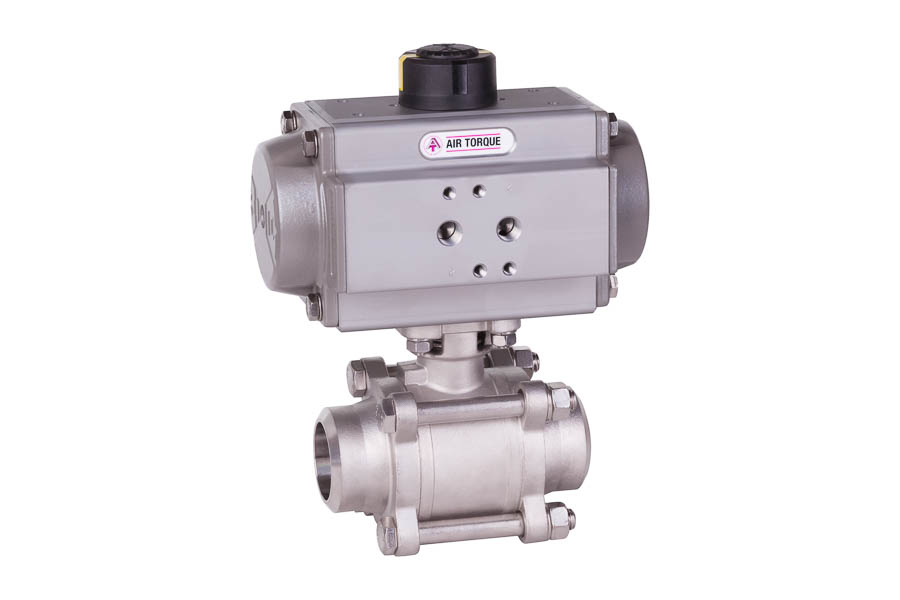 2-way ball valve - stainless steel, DN 8, PN 40, butt weld - pneumatically operated (double acting) 2-way ball valve - stainless steel, DN 8, PN 40, butt weld - pneumatically operated (double acting)