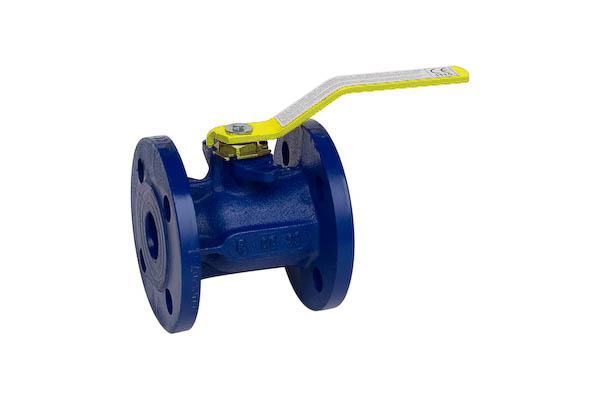 2-way Flange ball valve - GGG-40, DN 20, PN 16 - DIN DVGW for gases