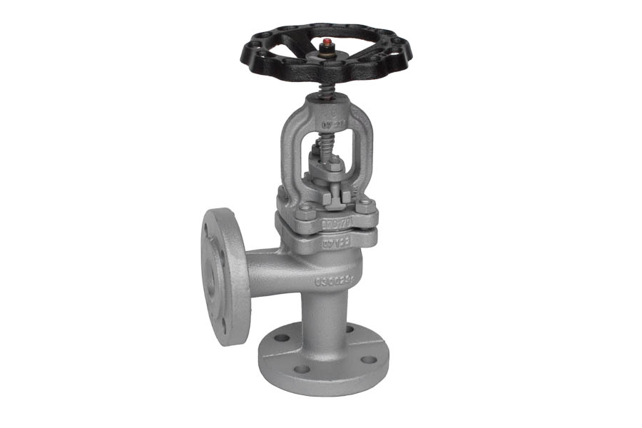 Stop valve GGG-40.3, DN 20, PN 16, with gland seal - angle form 