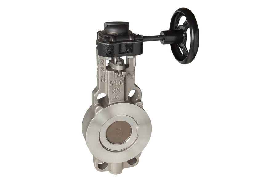 High performance butterfly valve - wafer type, DN 50, PN 40, stainless steel/1.4404/RTFE