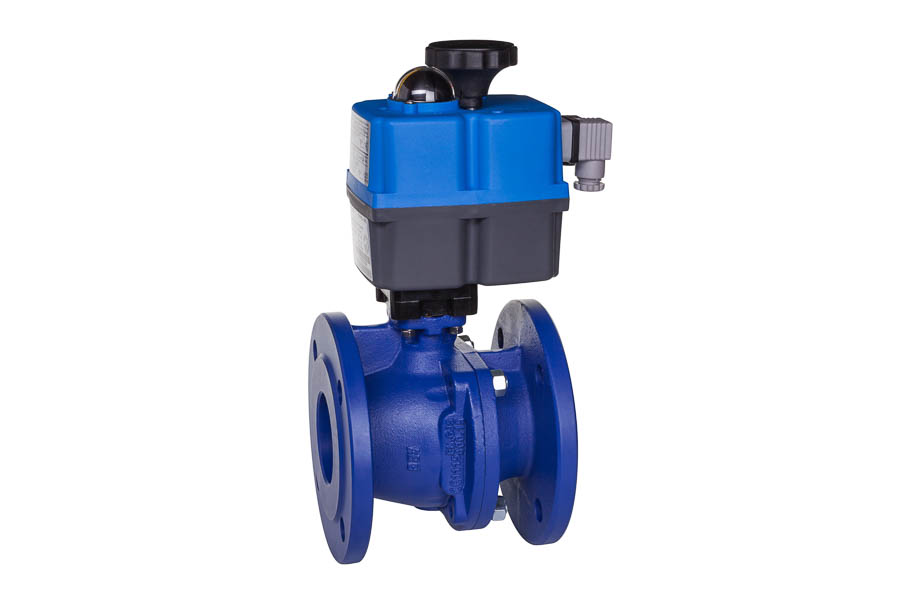 2-way Flange ball valve - GG-25  electrically operated (230 V)